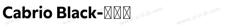 Cabrio Black字体转换